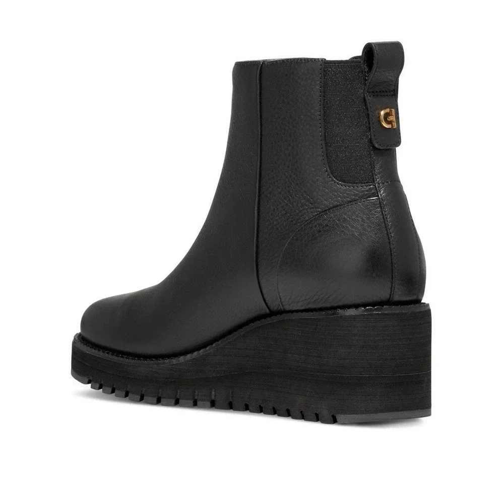 Cole Haan Size 9.5 N Narrow Black Leather Waterproof Boots NEW ZeroGrand $279‎